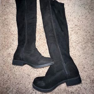 Knee high black boots